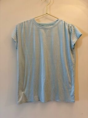 All In Motion - blue and white striped Girls size 14 - short-sleeve tee